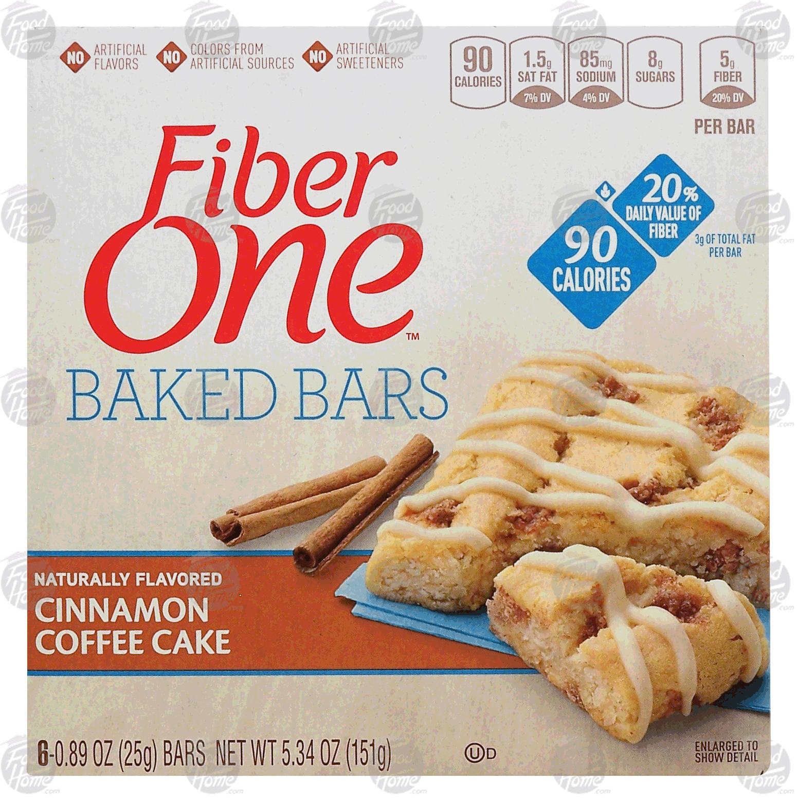 Fiber One  cinnamon coffee cake baked bars, 6-count Full-Size Picture